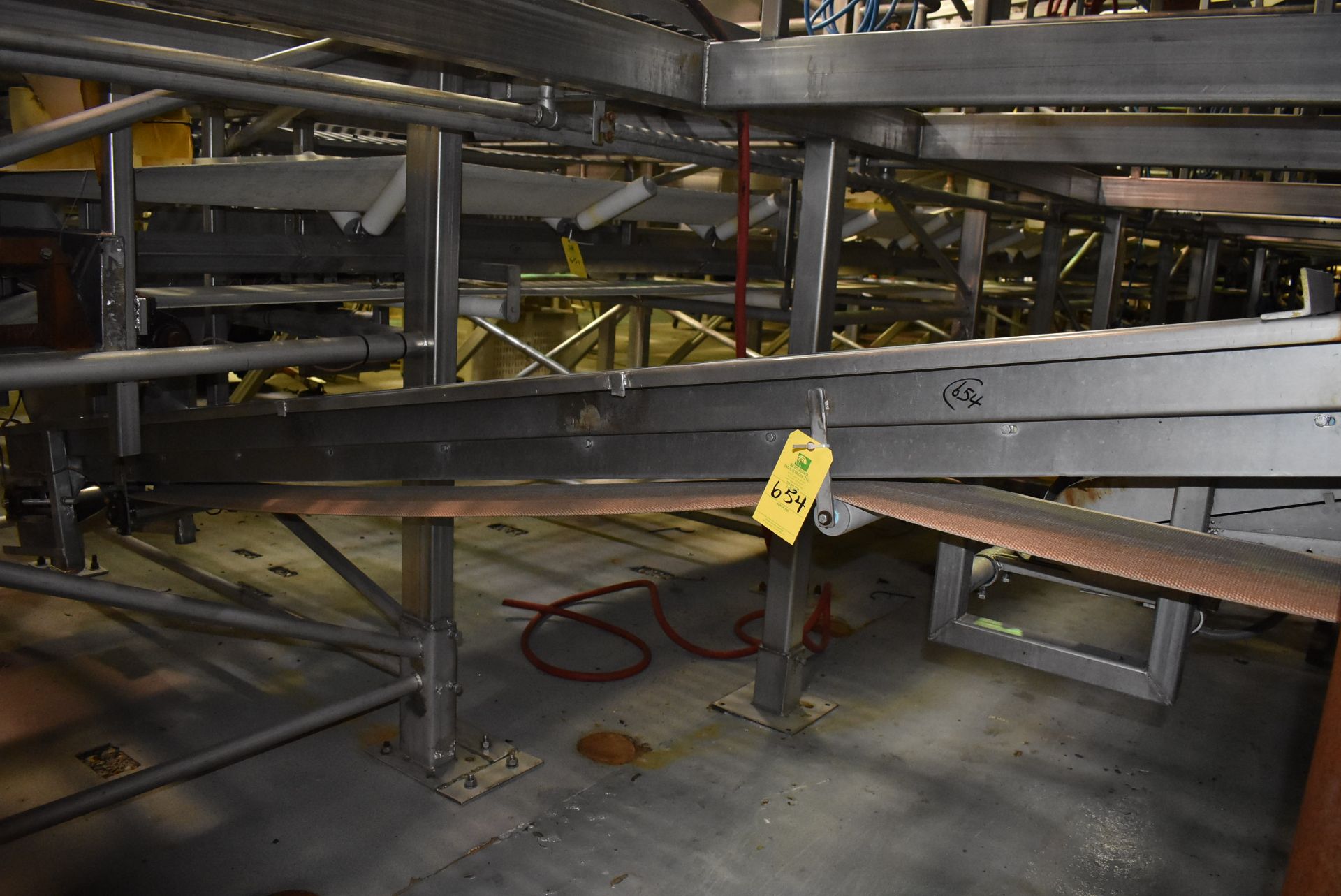 Motorized Belt Conveyor, 12" Wide Belt x 13' Length, RIGGING FEE: $550