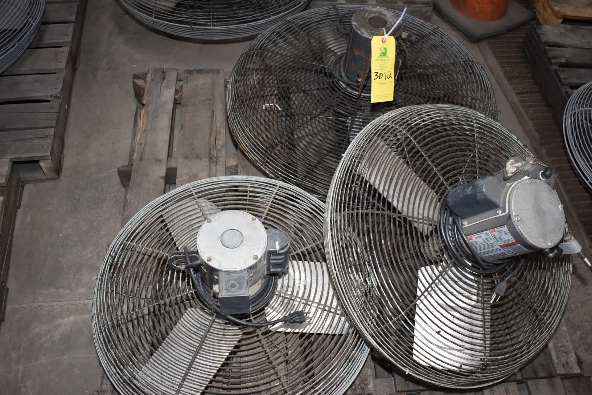 (3) Patterson Shop Fans, RIGGING FEE: $40