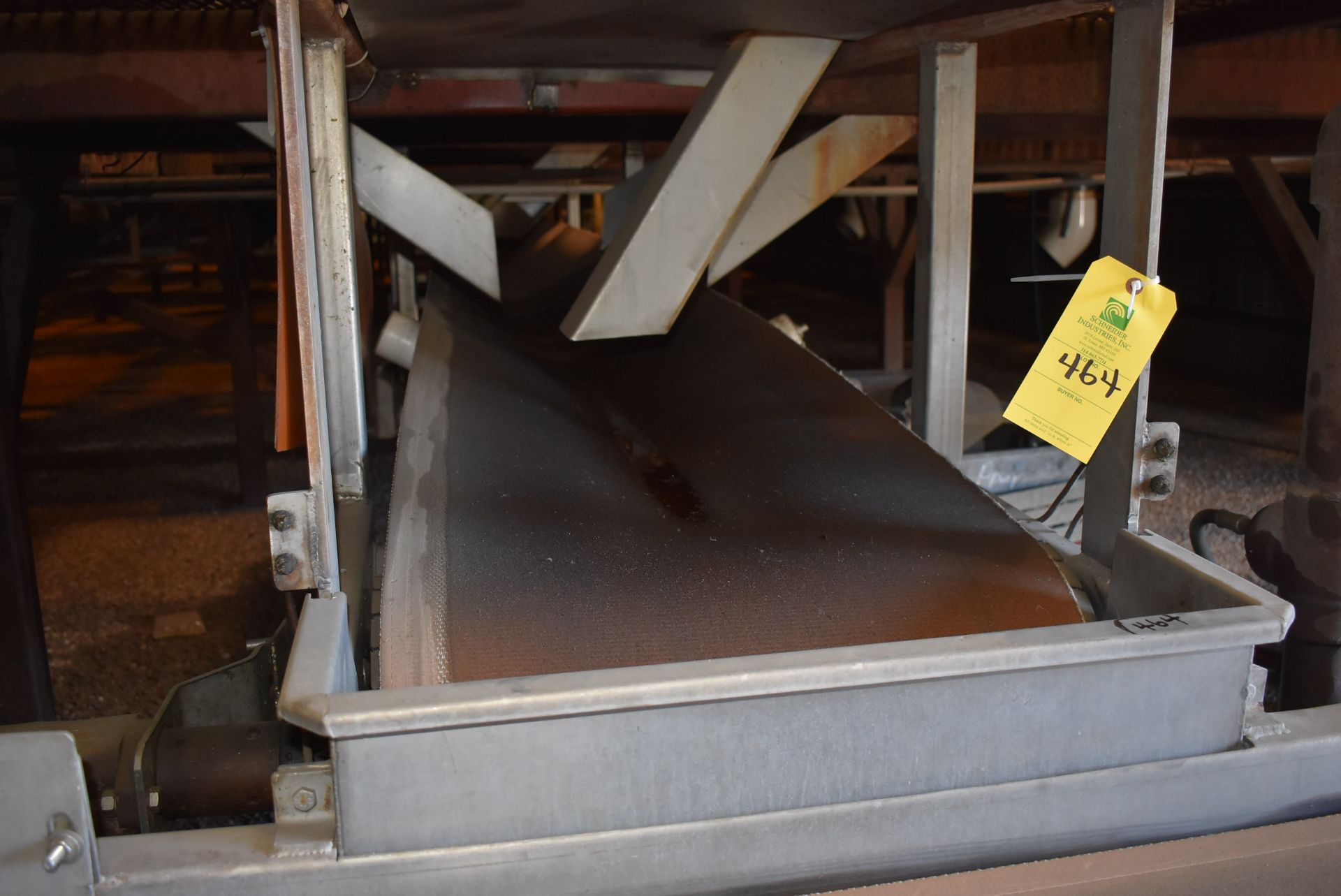 Motorized Trough Type Conveyor, 22" Wide Belt x Approx. 100' Length, RIGGING FEE: $750