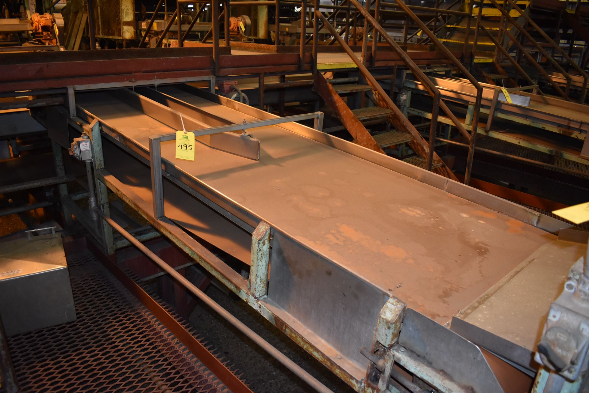 Motorized Conveyor, 36" Wide Belt x 12' Length, RIGGING FEE: $250