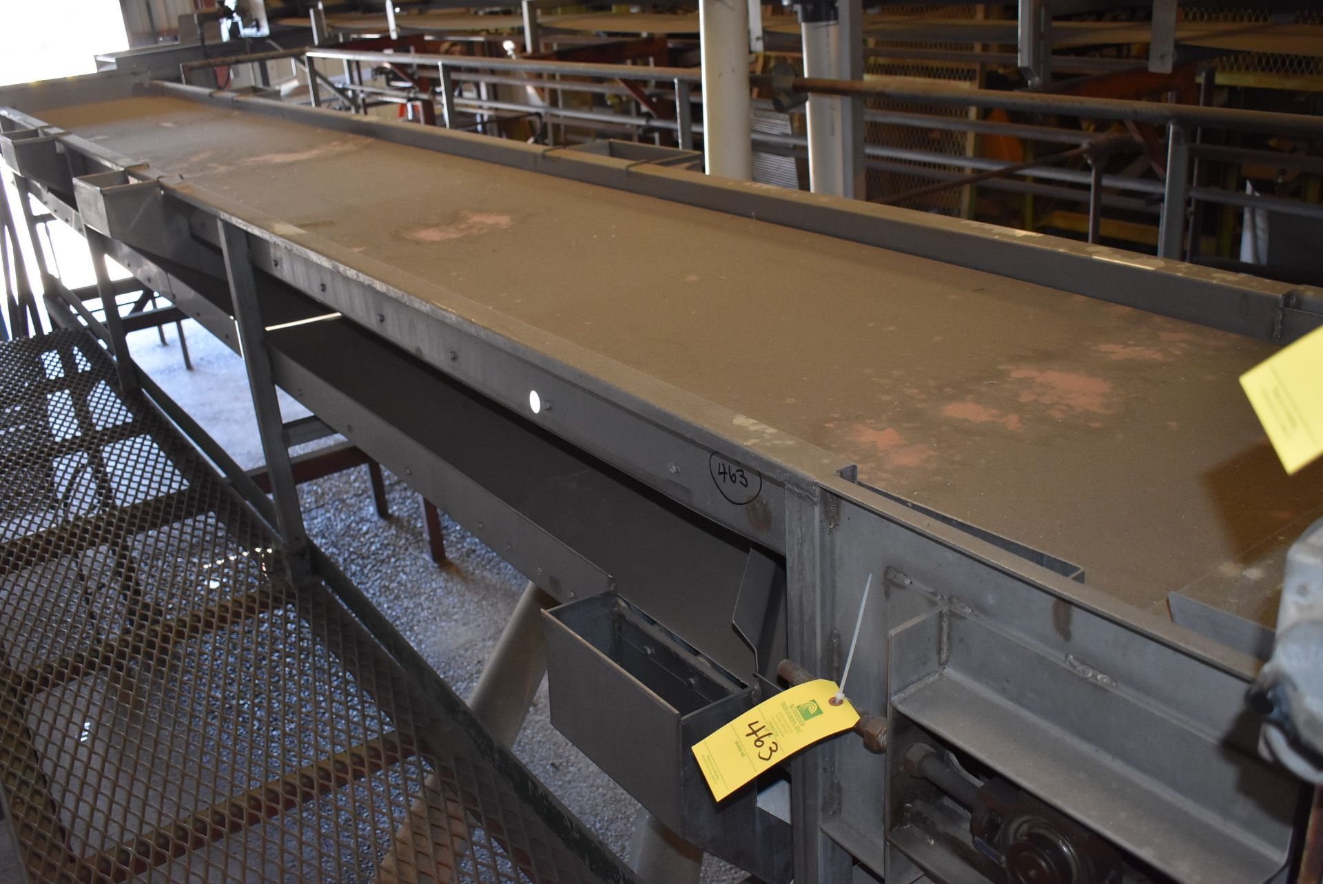 Motorized Belt Conveyor, 29" Wide Belt x 24' Length, SS Leg Base, RIGGING FEE: $1250