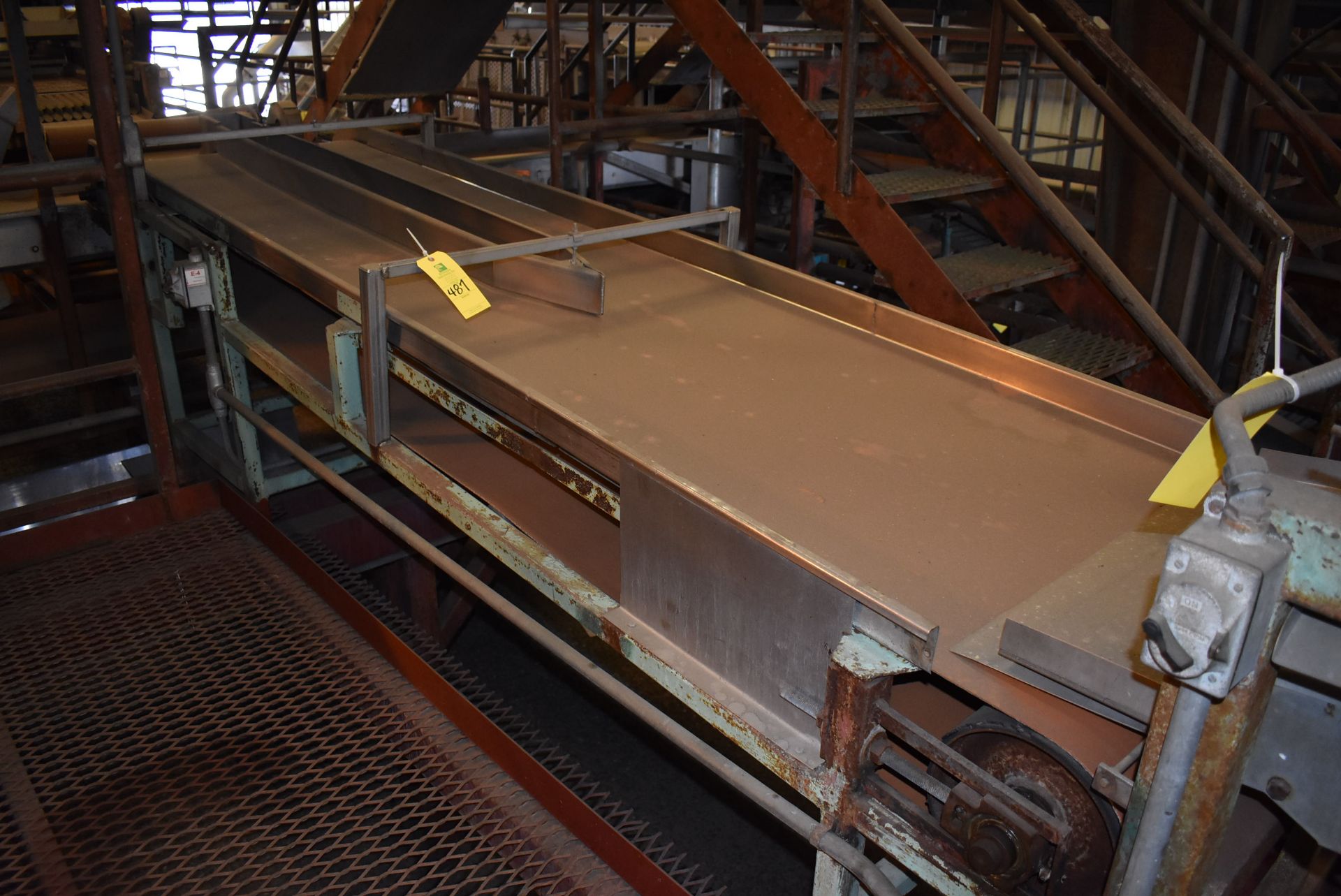 Motorized Conveyor, 36" Wide Belt x 12' Length, RIGGING FEE: $250