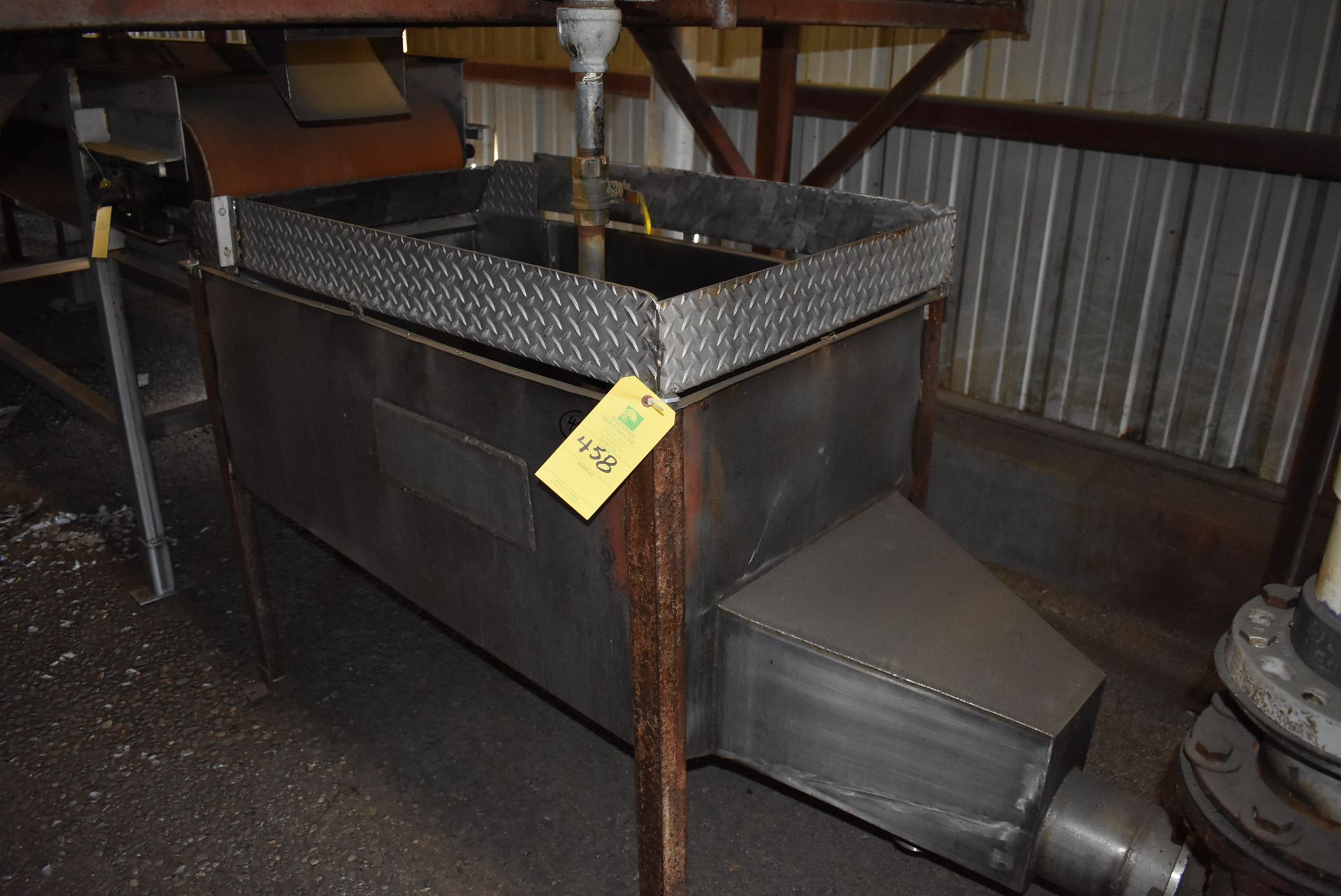 Stainless Steel Tank/Hopper, 48" x 24" x 28", RIGGING FEE: $175