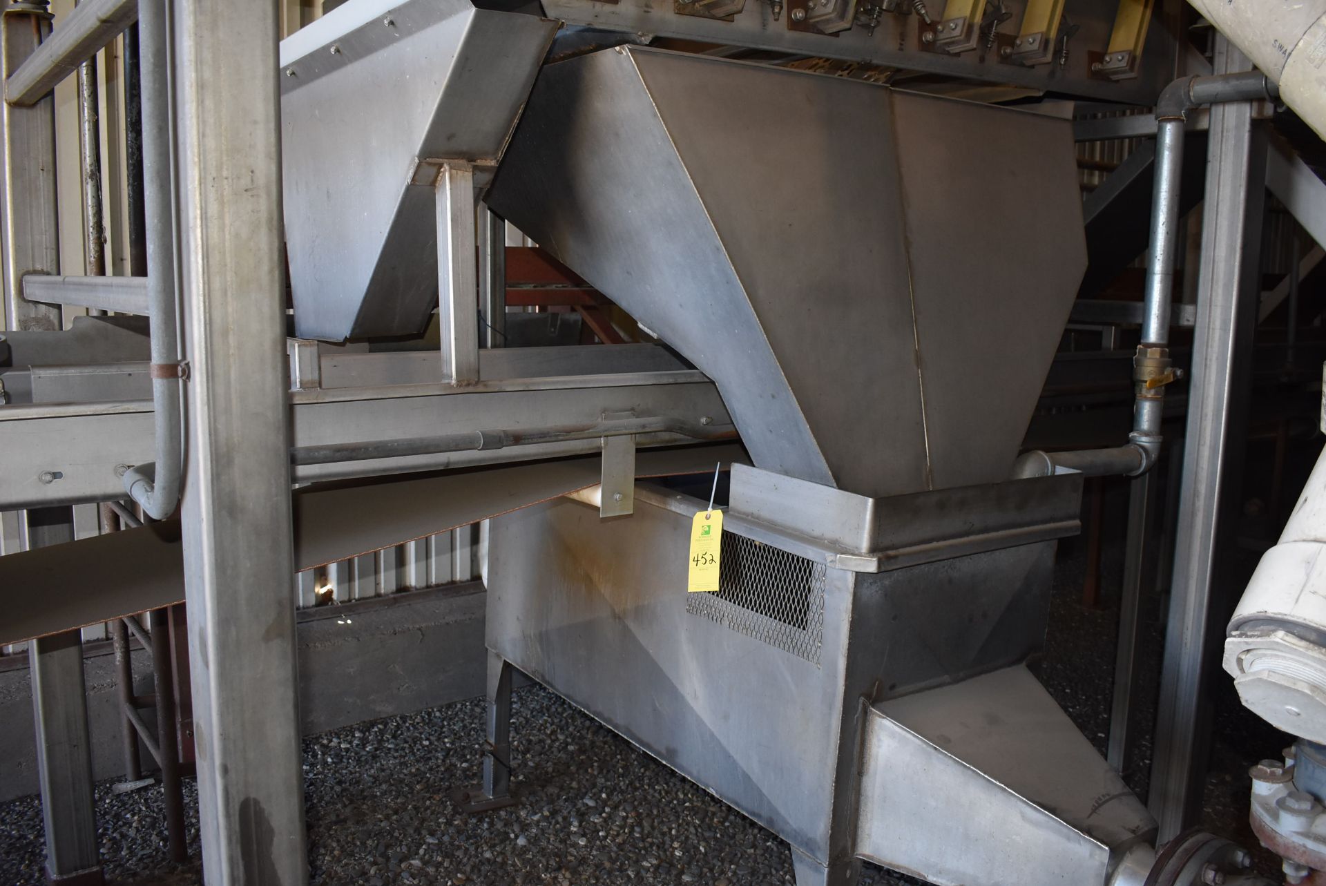 Stainless Steel Hopper/Bin, 54" x 24" x 24" Depth, RIGGING FEE: $275