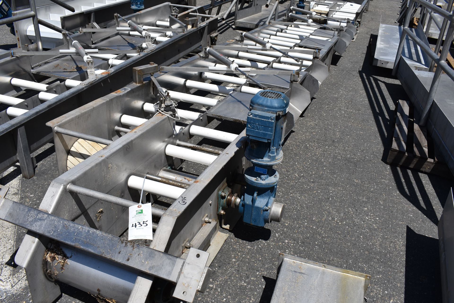 Conveyor - Motorized Dual Lane Conveyor, 32" Wide x 19' Length, SS Frame, RIGGING FEE: $350