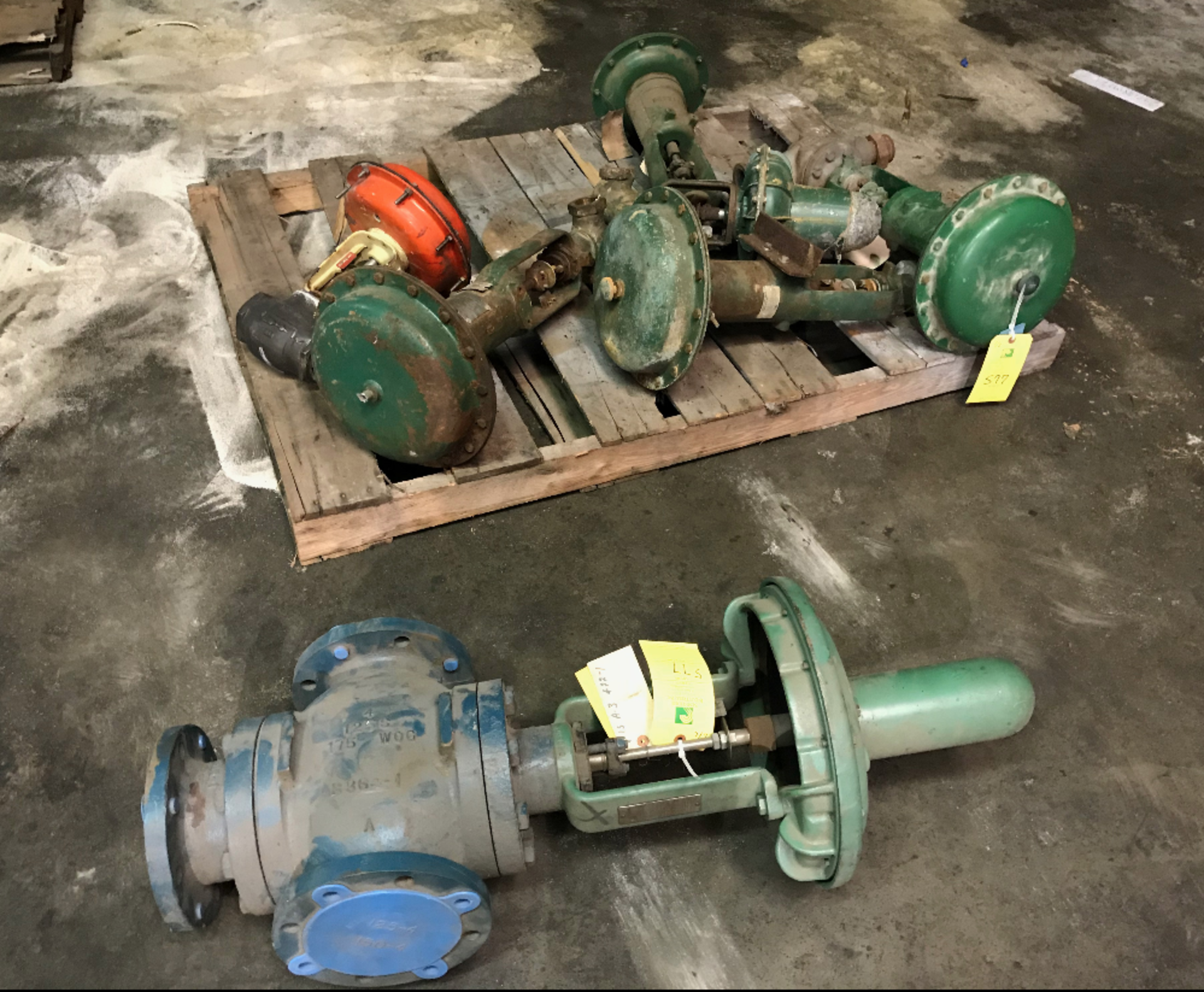 (6) Pneumatic Valves: (3) Fisher Pneumatic Valves, Model #12425805; (2) Foxboro Pneumatic Valves,