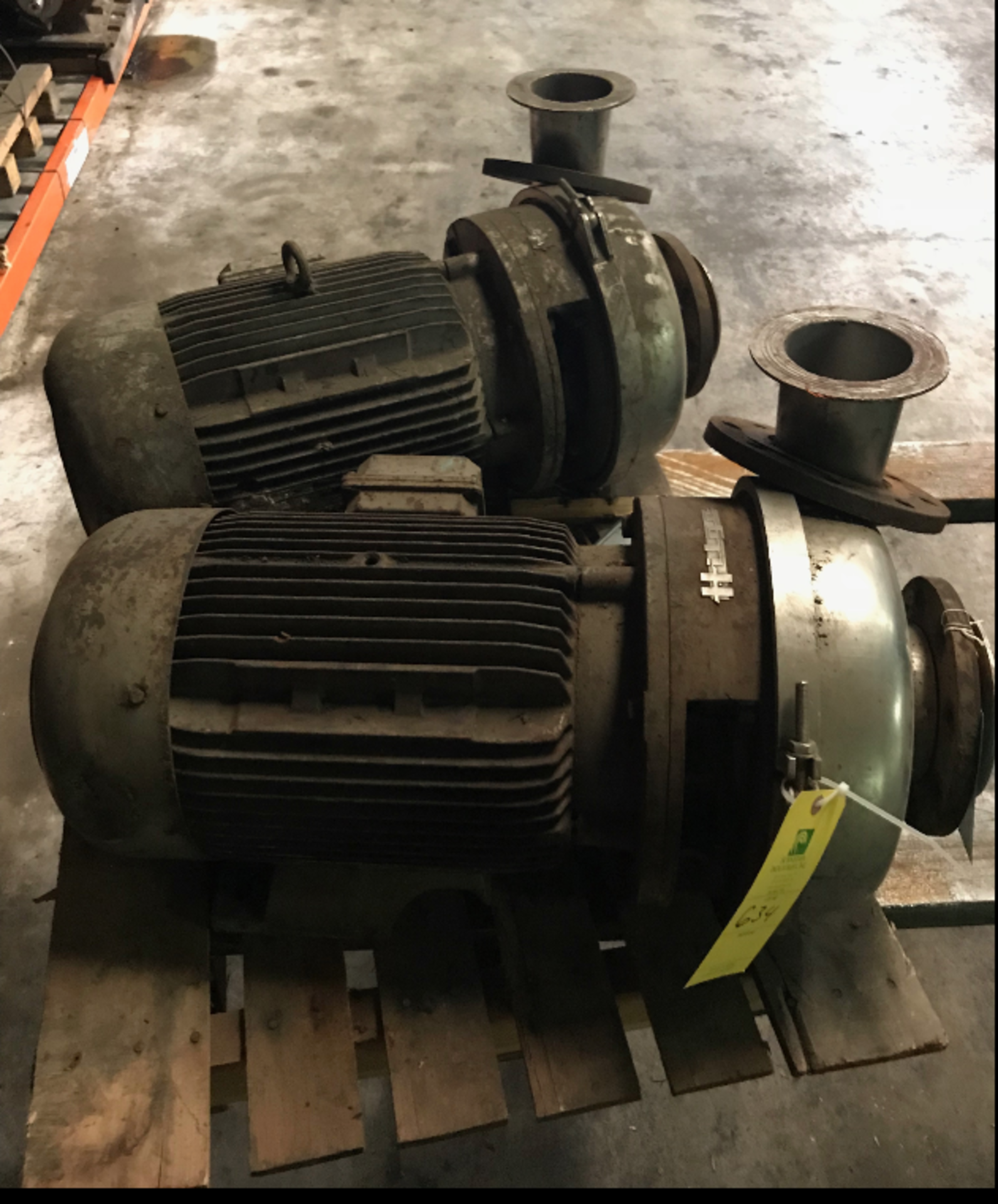 (2) Katt/Hilge Motors w/ Centrifugal Pumps, Model# 293452-180L, 15 KW, Rigging Fee For This Item $30