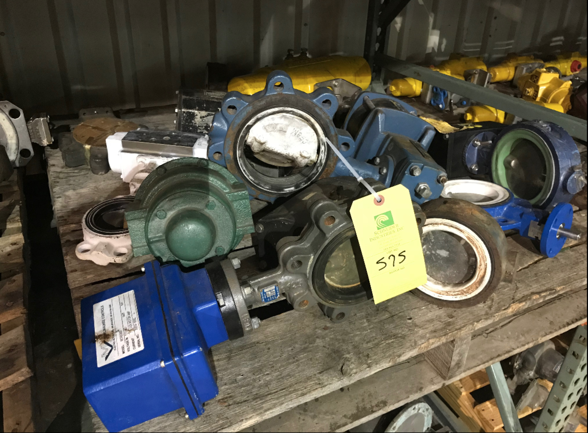 Pallet of (10) Butterfly Valves: Milwaukee Control Electric Actuator w/ Butterfly Valve, Model#