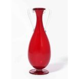 Doppelhenkelvase, Venini Um 1950–1960. Murano. Entwurf: Vittorio Zecchin um 1921–1925. Farbloses