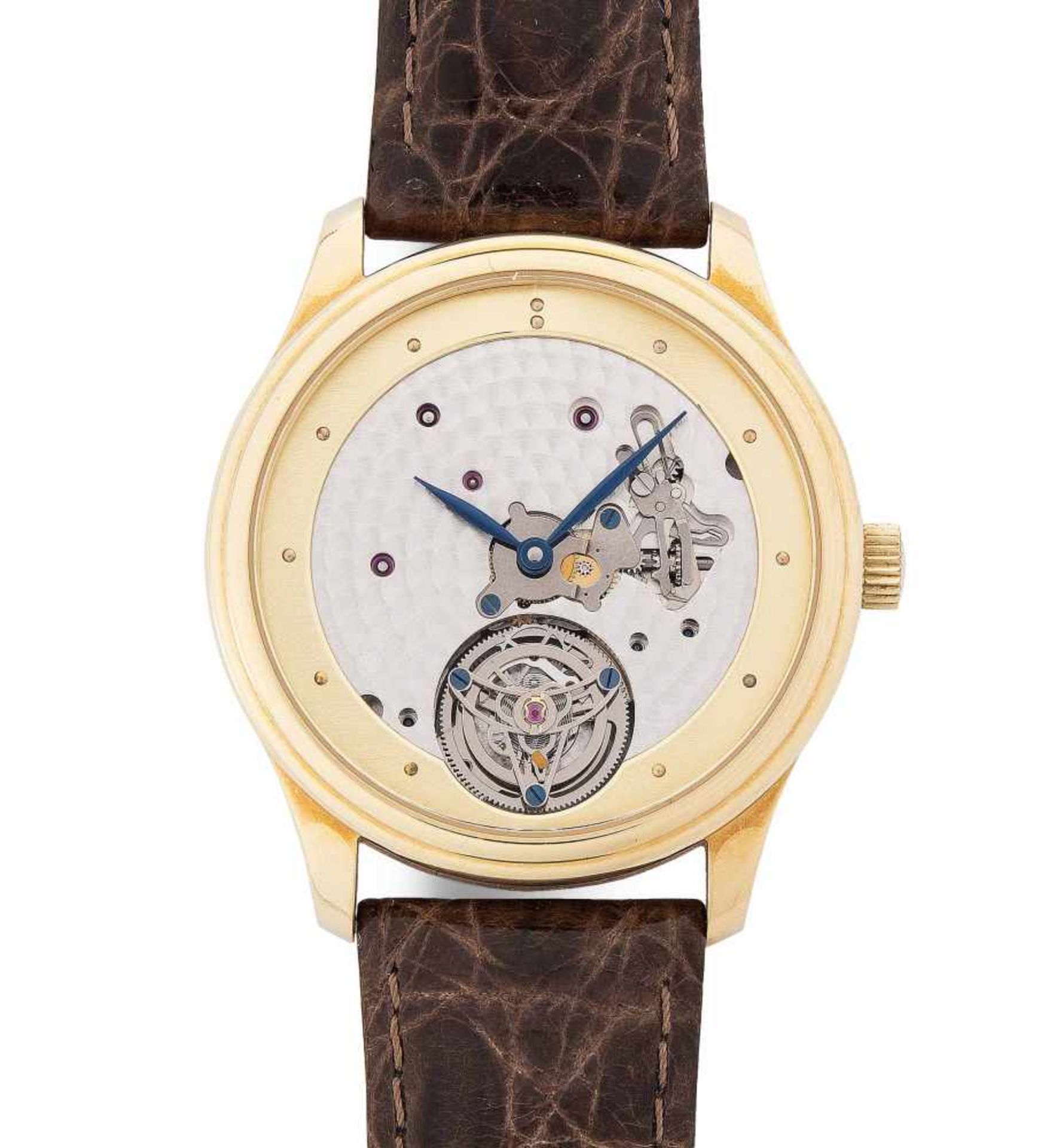 Alexandre Martini Le Tourbillon Runde, mechanische Herrenarmbanduhr um 2010 mit Handaufzug und