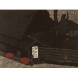 Saito Kiyoshi (1907–1997) Farbholzschnitt. Kyoto (C). Signiert. Betitelt und nummeriert 46/75,
