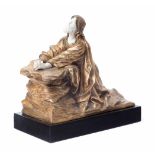 Fritz Richter-Elsner (Köppelsdorf 1884–1979 Detmold) Um 1900. Jesus am Ölberg. Bronze vergoldet,