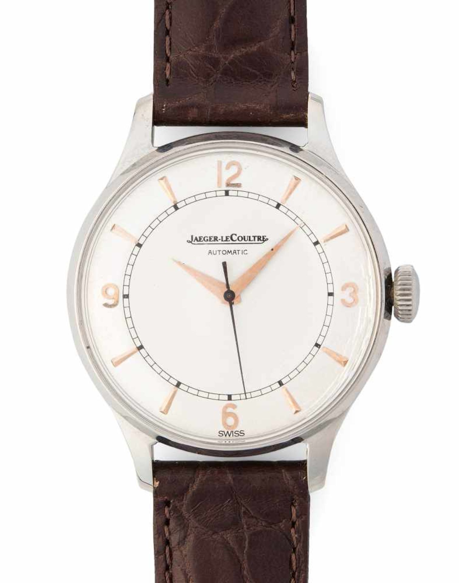 Jaeger LeCoultre Automatic Runde, automatische Herrenarmbanduhr 60er Jahre mit Hammerautomat in