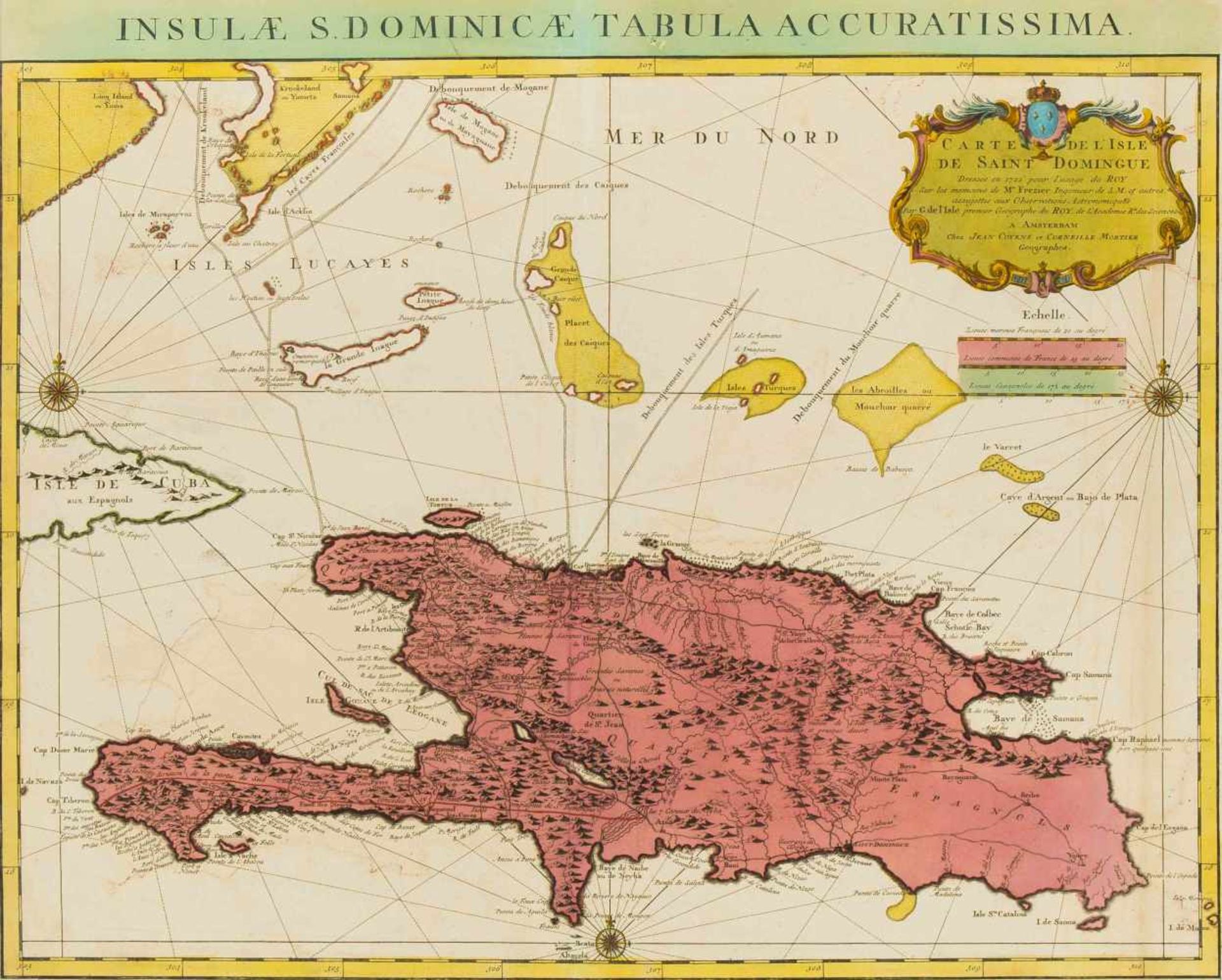 Hispaniola (Haiti u. Dominikanische Republik) "INSULAE S. DOMINICAE TABULA ACCURATISSIMA ...