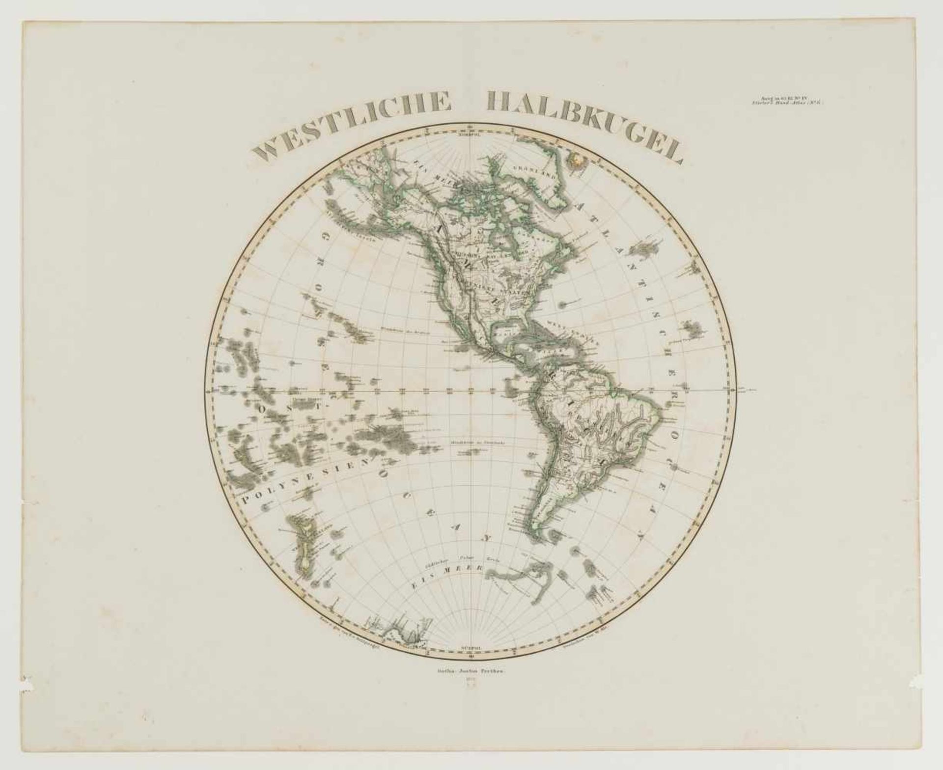 "AMERICAE Mappa generalis Secundum ... D. I. M. Hasii ...delineata ab Aug. Gottl. Boehmio". Kolor. - Bild 3 aus 3