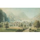 Winterlin, Anton (Degerfelden 1805–1894 Basel) Zugeschrieben "Sewen, Lauwerz". Aquarell. Unten