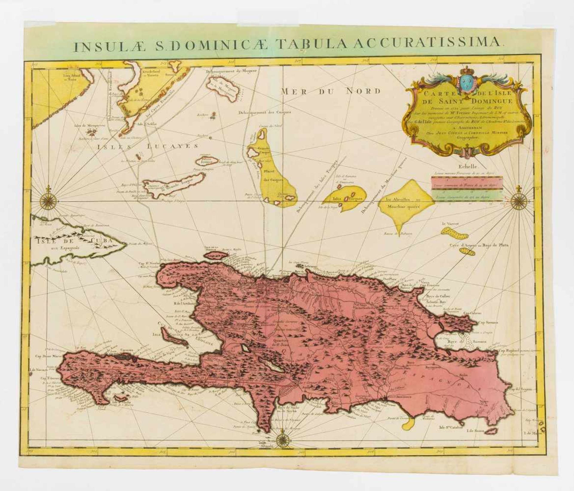 Hispaniola (Haiti u. Dominikanische Republik) "INSULAE S. DOMINICAE TABULA ACCURATISSIMA ... - Bild 2 aus 5