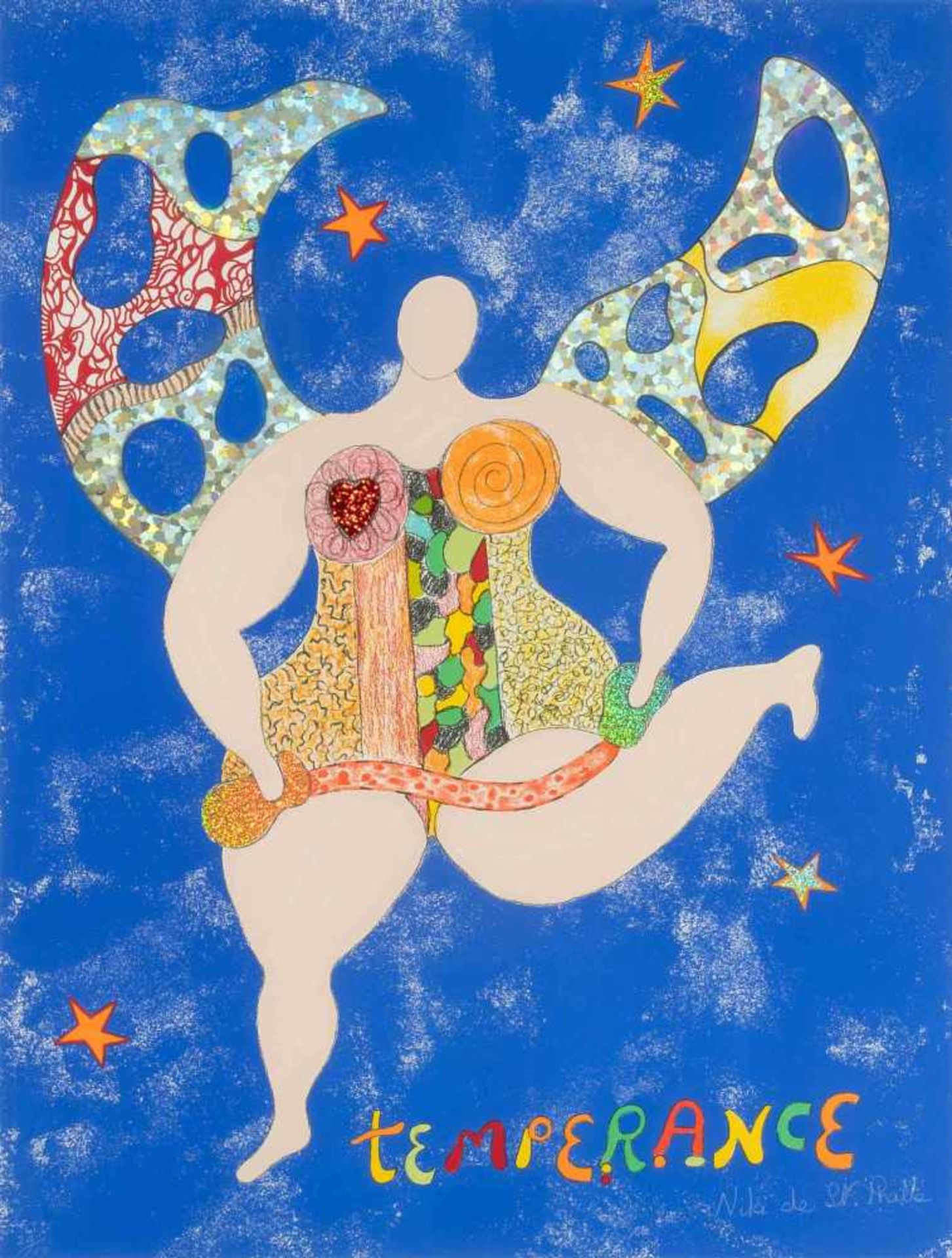 Saint Phalle, Niki de (Neuilly-sur-Seine 1930–2002 Los Angeles) "Temperance". Farblithographie mit