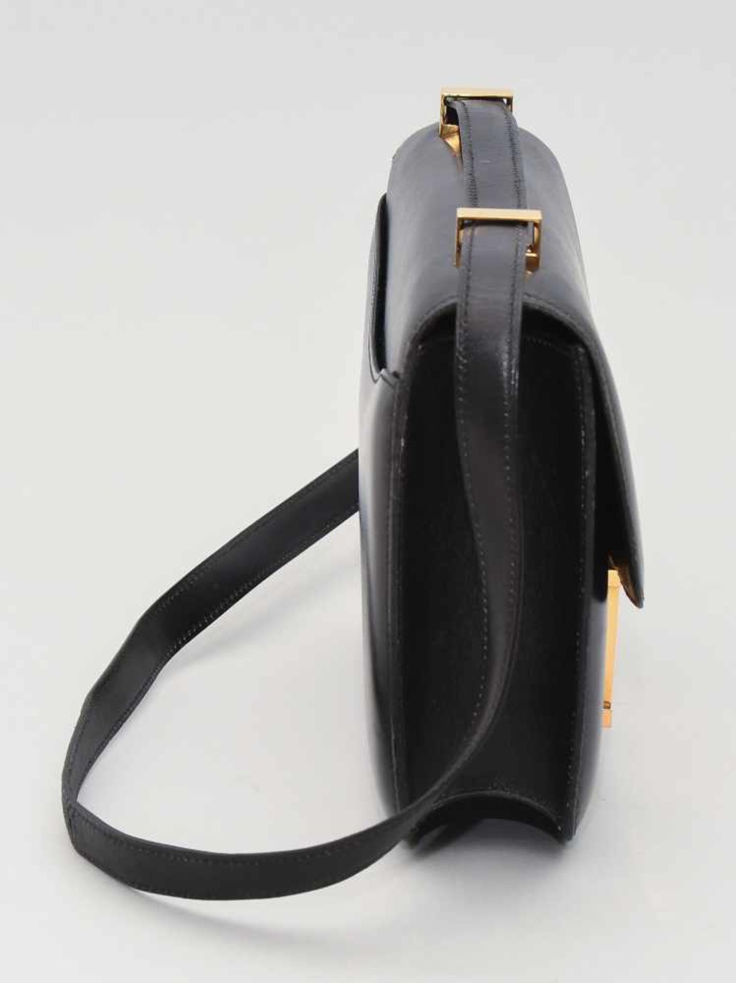 Hermès, Handtasche "Constance" Gemarkt Hermès Paris made in France. Aus schwarzem Leder. "H"- - Bild 6 aus 10