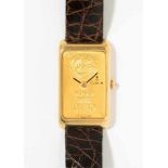 Corum Herrenarmbanduhr Um 1975. Modell Lingot. Ref. 1430056. Handaufzug Nr. 179420. 750 Gelbgold/999