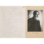 Schnitzler, Arthur (1862 Wien 1931) Portraitphotographie mit eh. Unterschrift, dat. Wien 25. 5. (1)