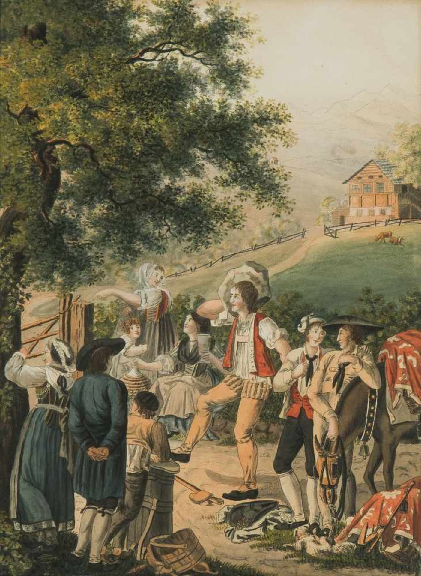 Bleuler, Louis (Feuerthalen 1792–1850 Laufen-Uhwiesen) Appenzeller Steinstosser: "Landestracht vom