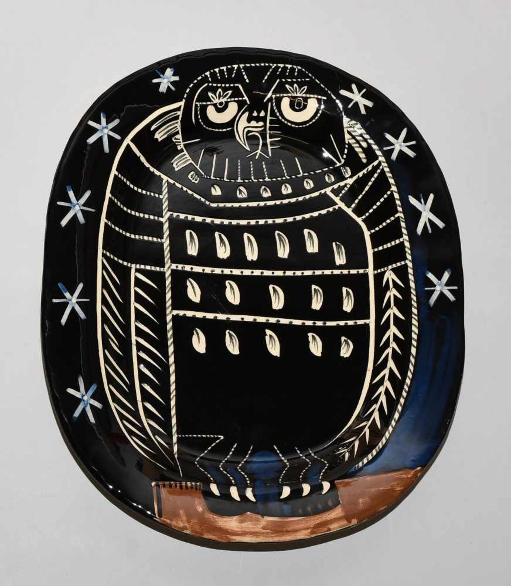 Picasso, Pablo (Malaga 1881–1973 Mougins) "Bright Owl". 1955. Rechteckige Keramikplatte. 1 von 450 - Bild 2 aus 9