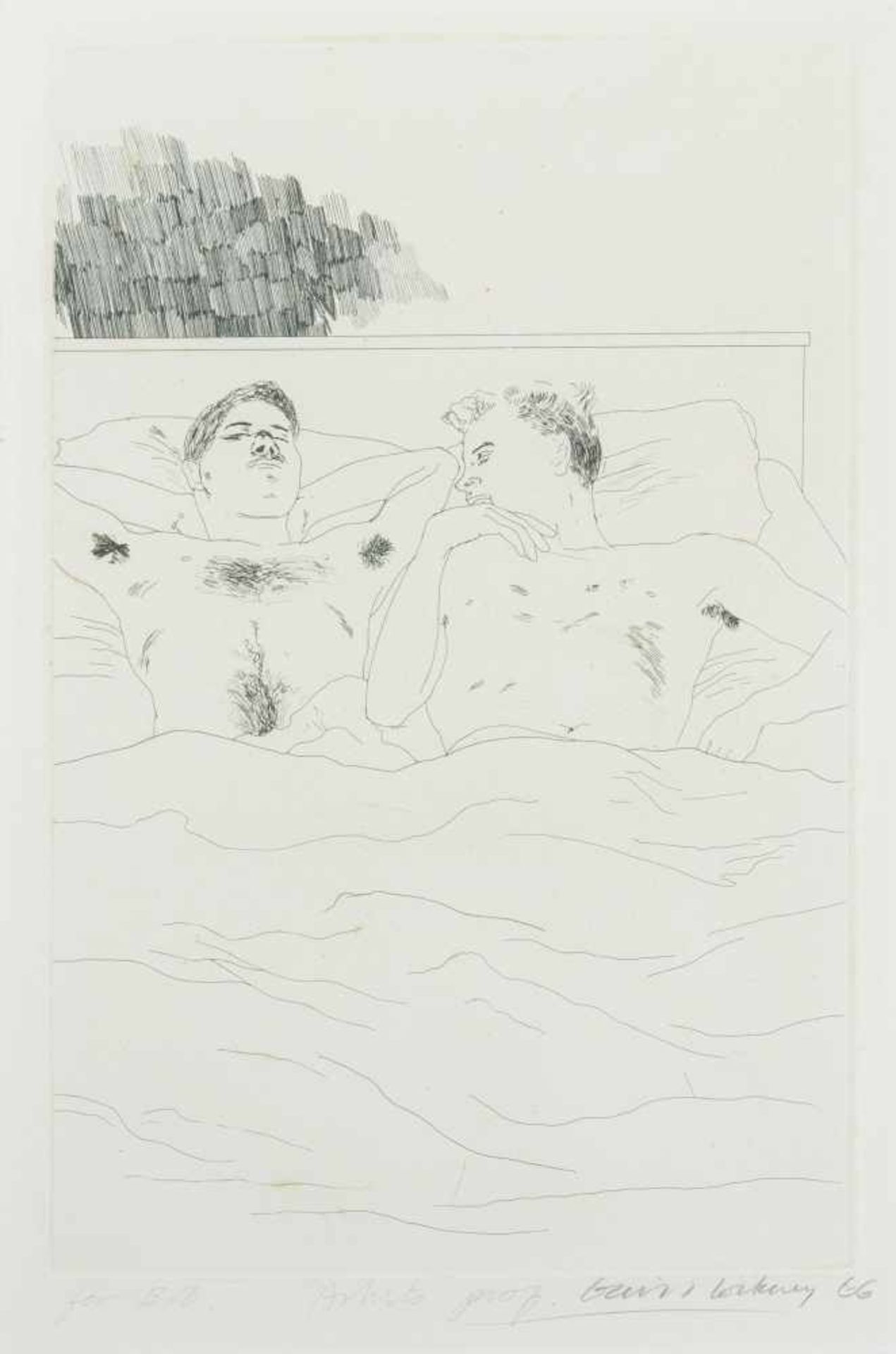 Hockney, David(Bradford 1937)Aus: "Illustrations for Fourteen Poems from C.P. Cavafy". 1966.