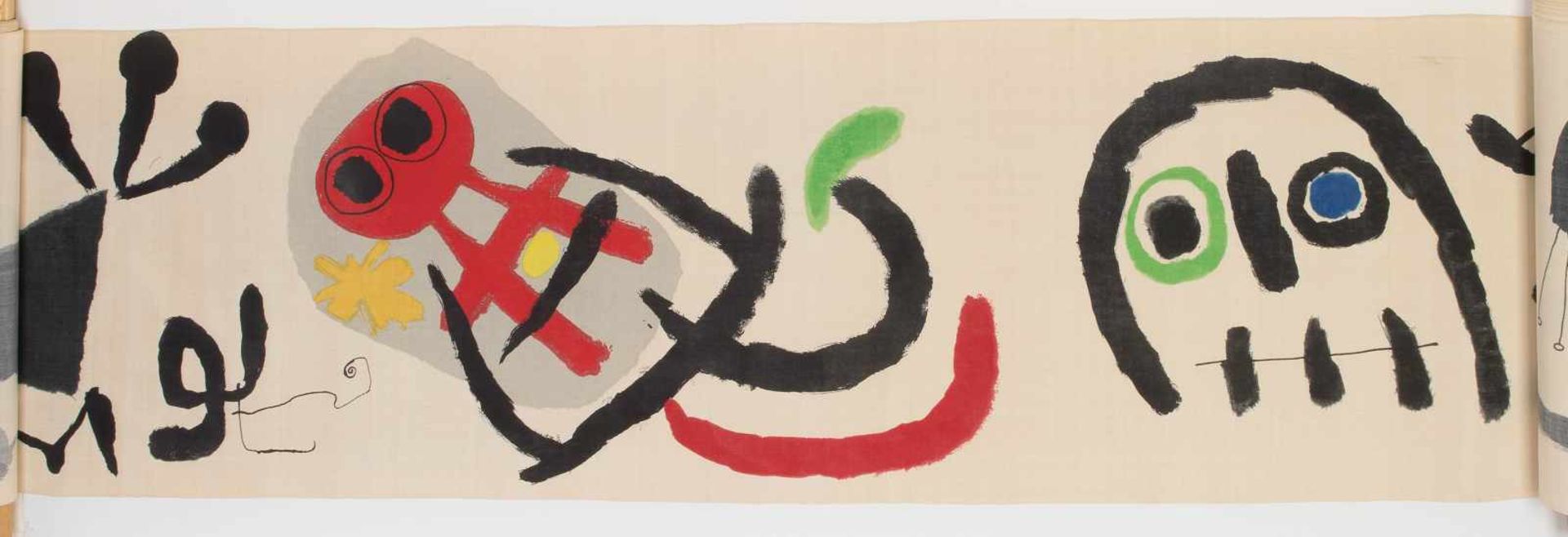 Miro, Joan(Barcelona 1893–1983 Mallorca)"Makemono". Ca. 1956. Farblithographie auf Shandong Seide - Bild 10 aus 14