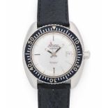 Blancpain BathyscapheRunde, automatische Armbanduhr in tonneauförmigem Stahlgehäuse. Boden