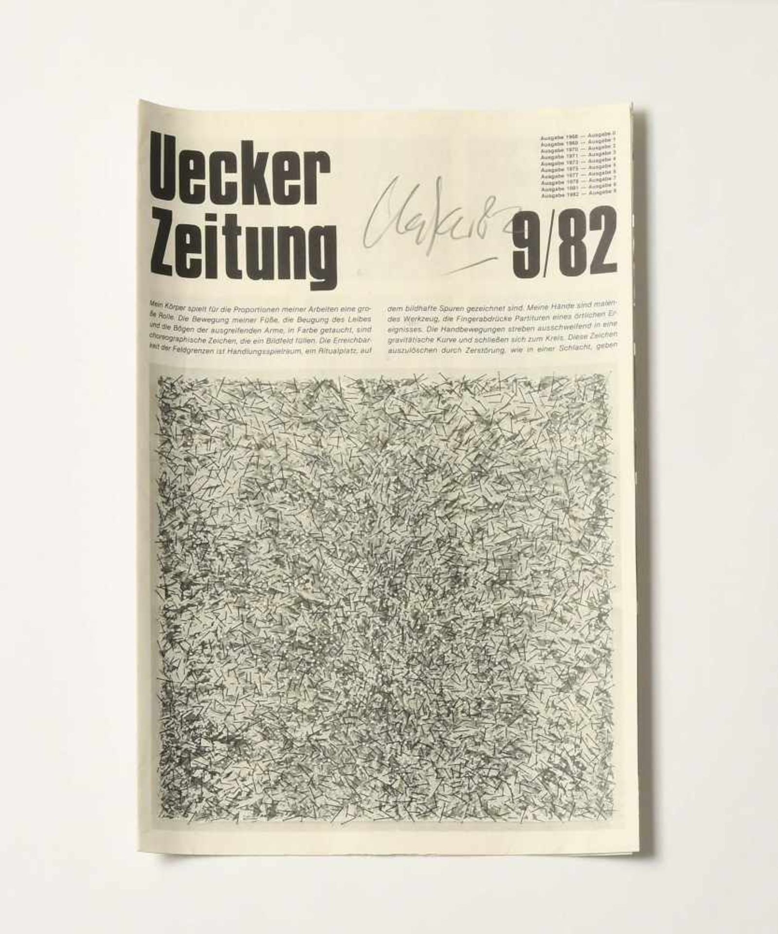 Uecker, Günther(Wendorf 1930)Ohne Titel. 1985. Farblithographie. III/XVIII. Verso signiert, - Bild 2 aus 2