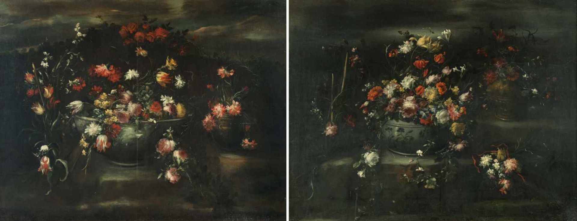 Marchioni, Elisabetta(Rovigo, 2. Hälfte 17. Jh.–1. Hälfte 18. Jh.) Gegenstücke: Blumen in einer