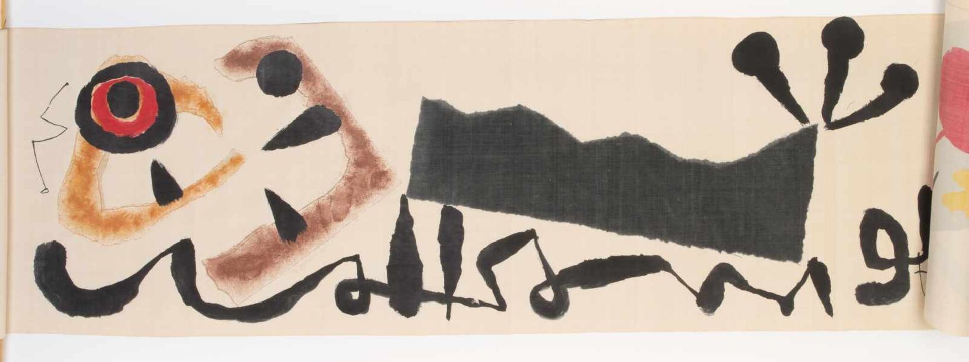 Miro, Joan(Barcelona 1893–1983 Mallorca)"Makemono". Ca. 1956. Farblithographie auf Shandong Seide - Bild 8 aus 14