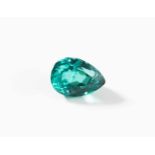 Ungefasster Paraiba-Turmalin1.085 ct, Tropfenschliff.