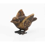 Max Le Verrier(Frankreich 1891–1973) Kleiner Vogel. Bronze, braun patiniert. Bezeichnet: M LE