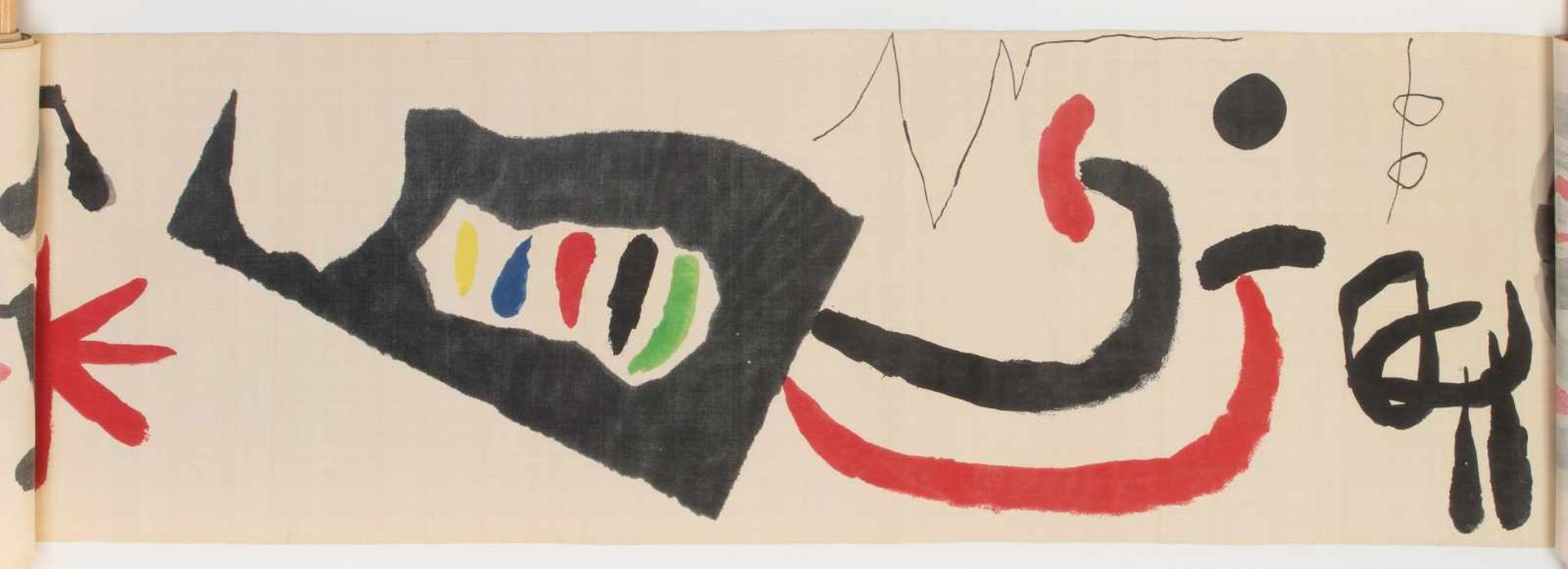 Miro, Joan(Barcelona 1893–1983 Mallorca)"Makemono". Ca. 1956. Farblithographie auf Shandong Seide - Bild 14 aus 14