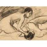 Liebermann, Max(Berlin 1847–1935 Berlin)"Simson und Delia". Um 1906. Kohle auf Papier. Oben rechts