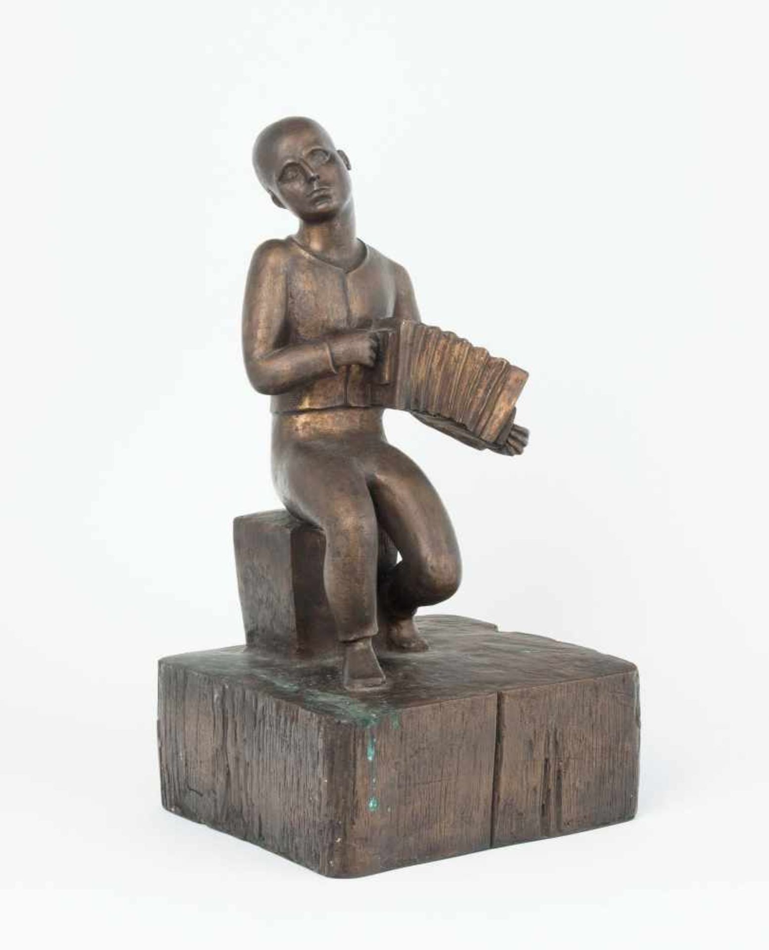 Kissling, Ernst(Zürich 1890–1973 Zürich) Harmonikaspieler. 1924. Bronze. Verso signiert und datiert.