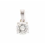 Brillant-Anhänger750 Weissgold. Solitaire-Anhänger mit 1 Brillanten ca. 1.20 ct H/si. 1,1 g.