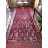 A large full pile Persian Runner unique allover design