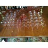 A large quantity of American Depression glass