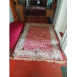 A Red ground Kashmir Rug with the Tress of Life design