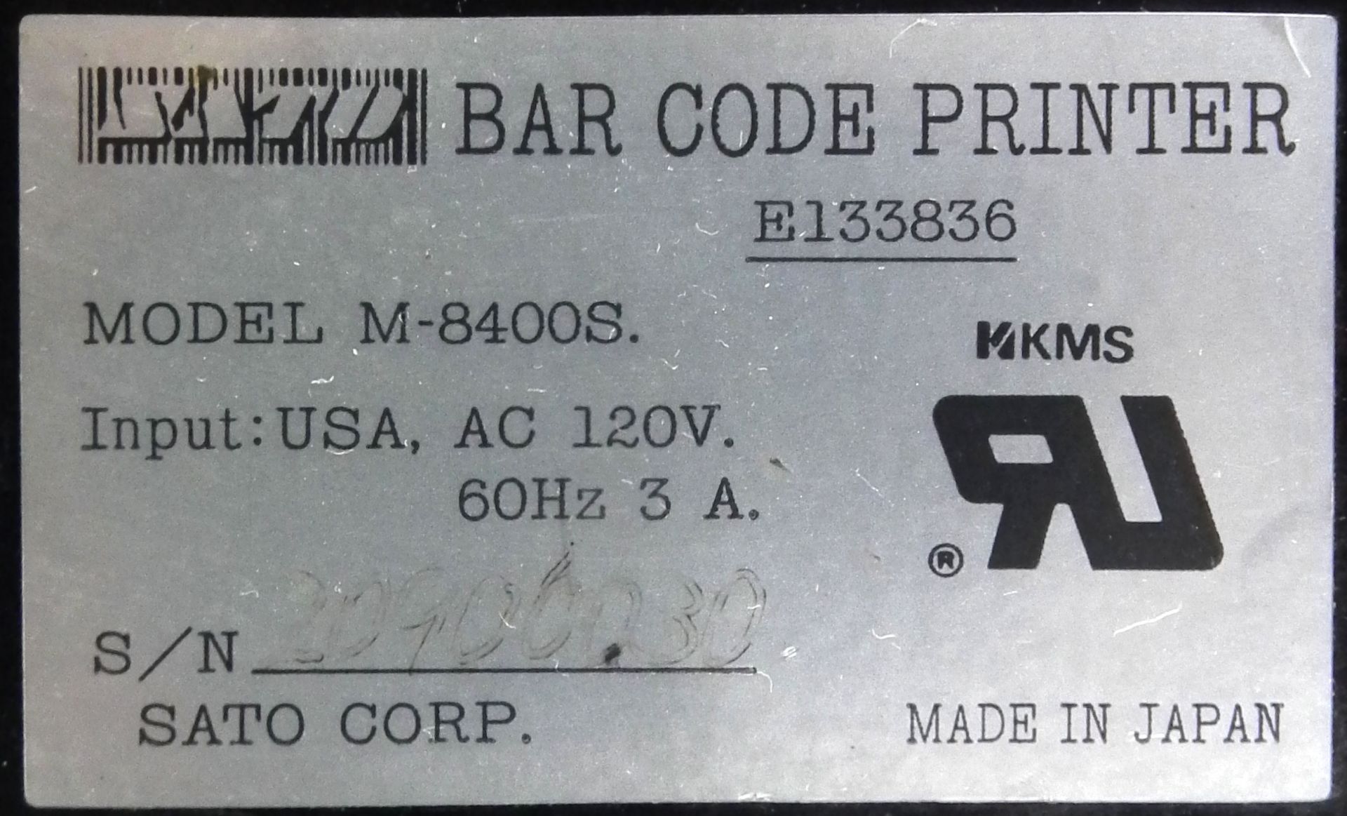 Label Jet Printer M-8400S with Belt Conveyor - Image 12 of 12