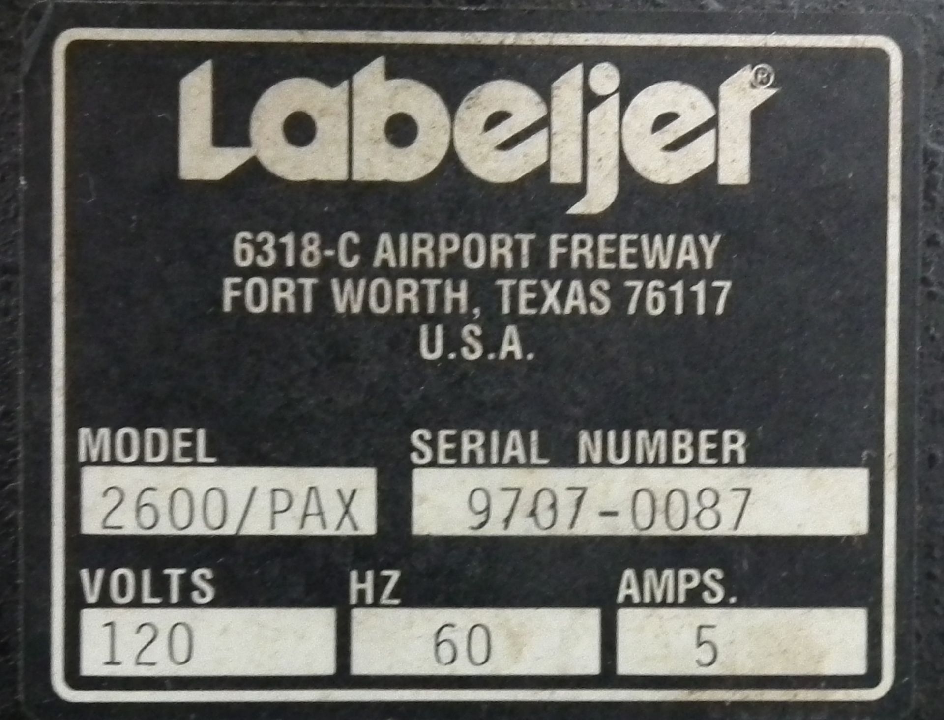 Willet Labeler Model 2600/PAX - Image 8 of 9