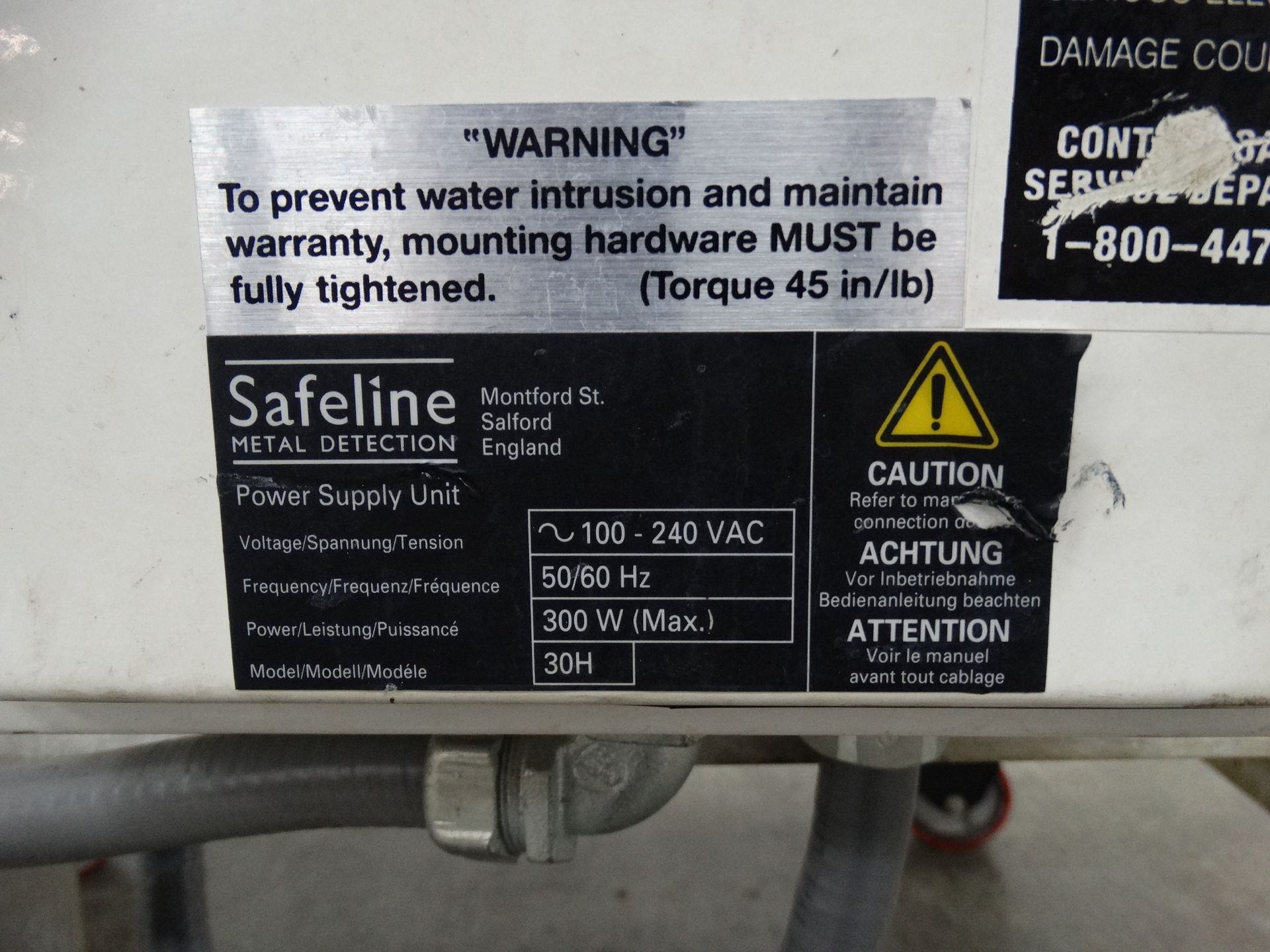 Safeline STD/26x03/P/300/ABS/Y2 Metal Detector - Image 12 of 12