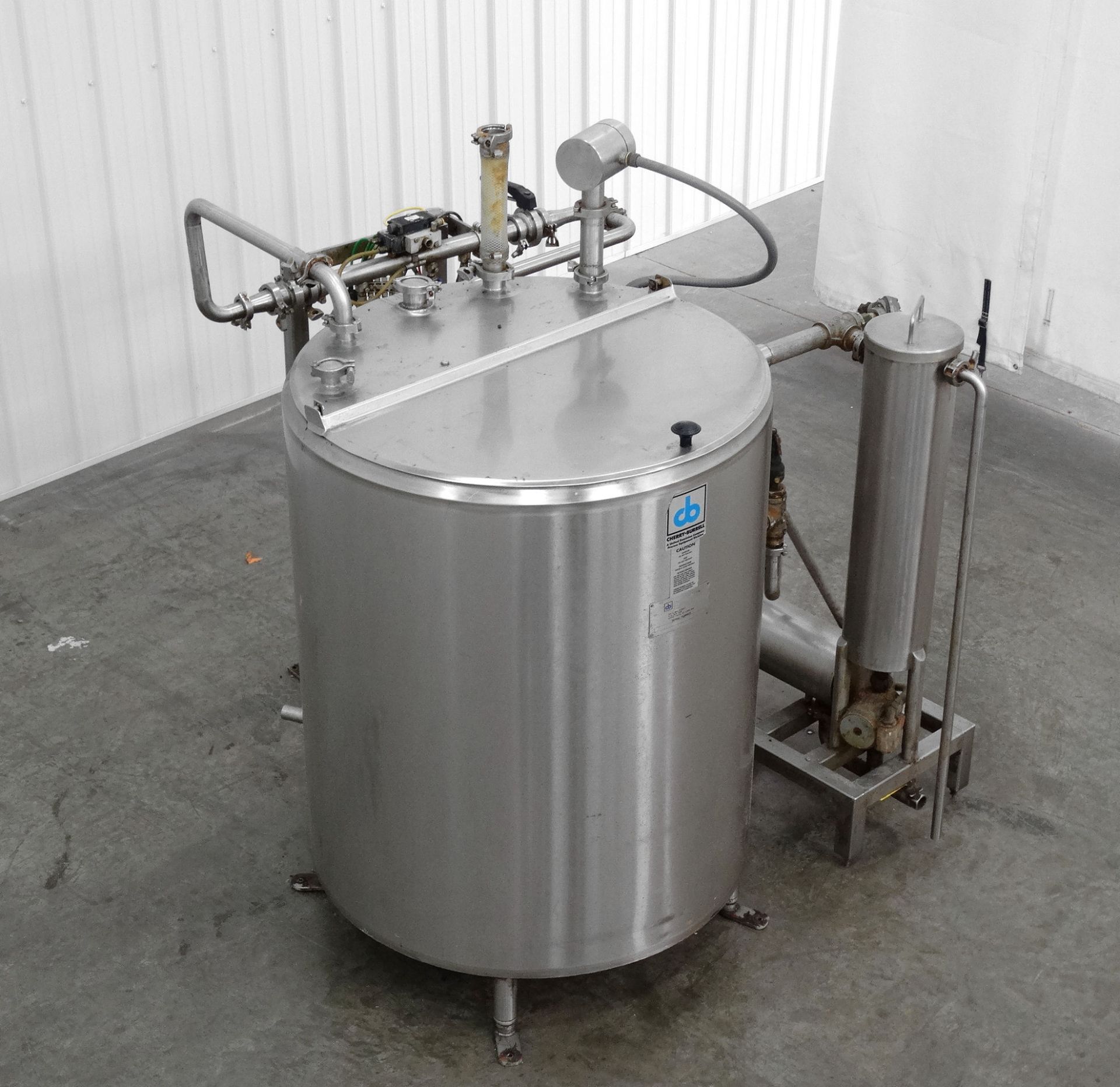 Cherry Burrell 200 Gal Tank with Spray Coating Nozzle