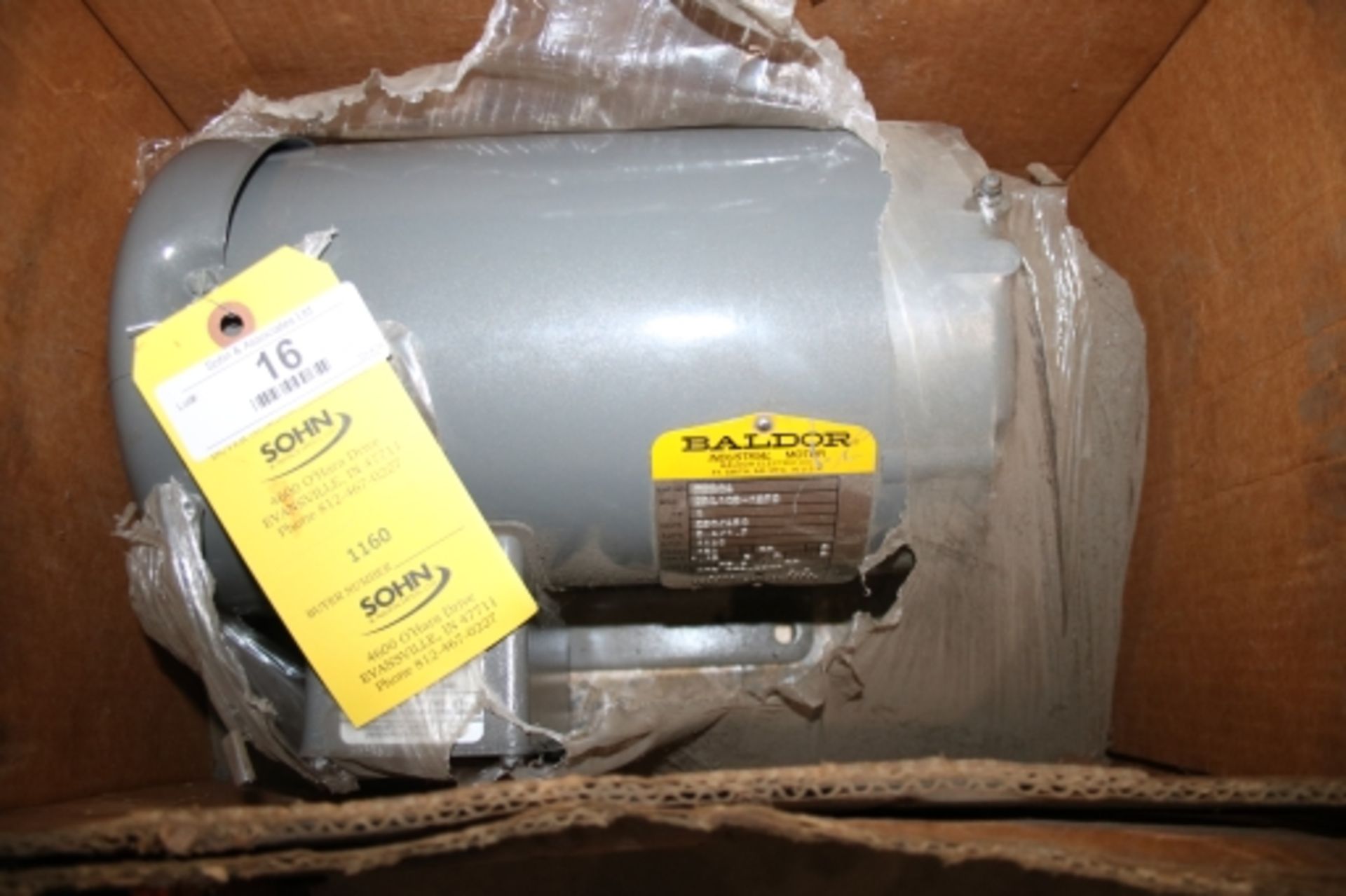 NEW - Baldor Industrial Motor, 1hp/1150 rpm