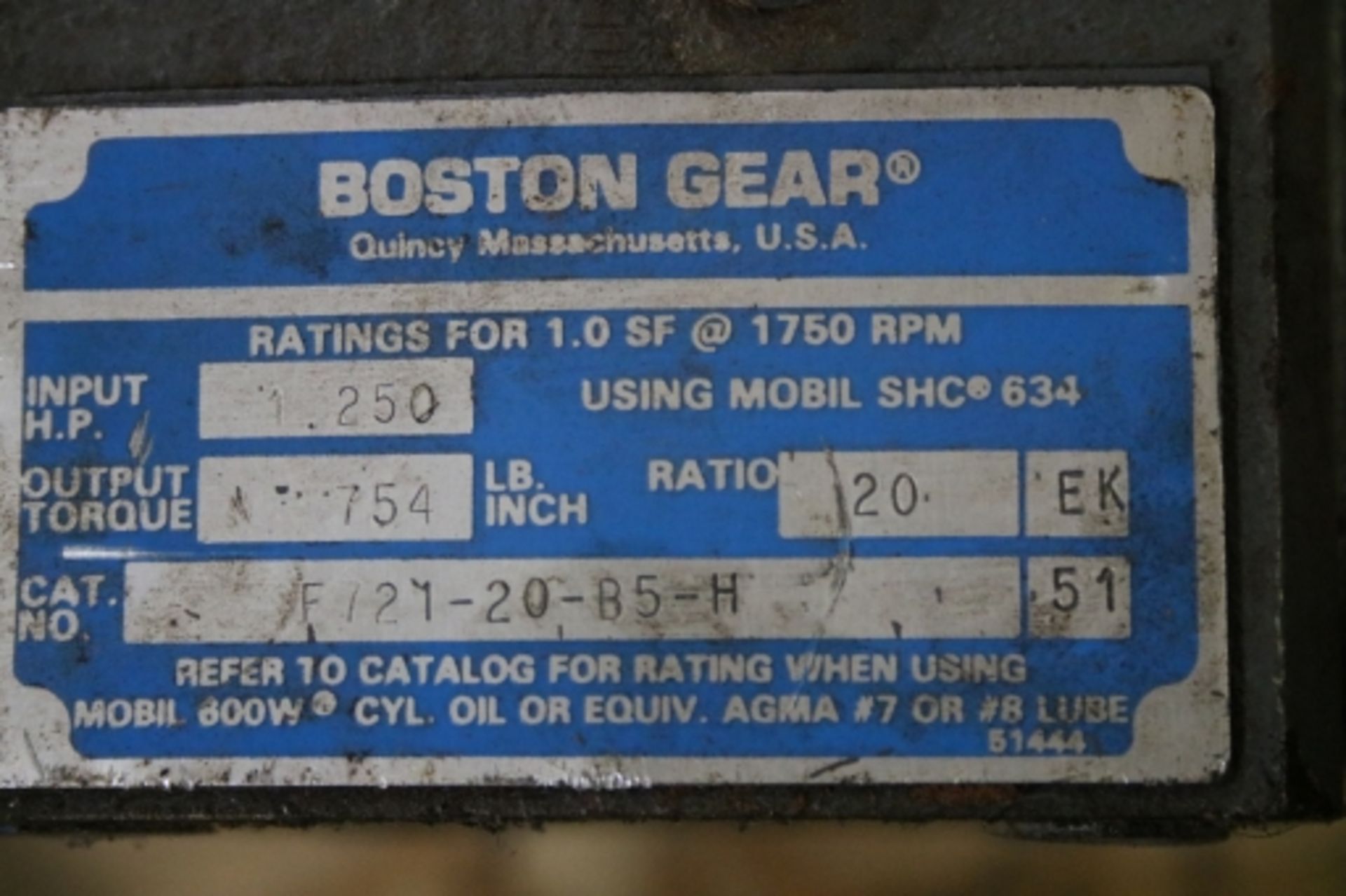 Boston Gear Reduction Boxes Cat. #F721-20-B5-H 20:1 - Image 3 of 15