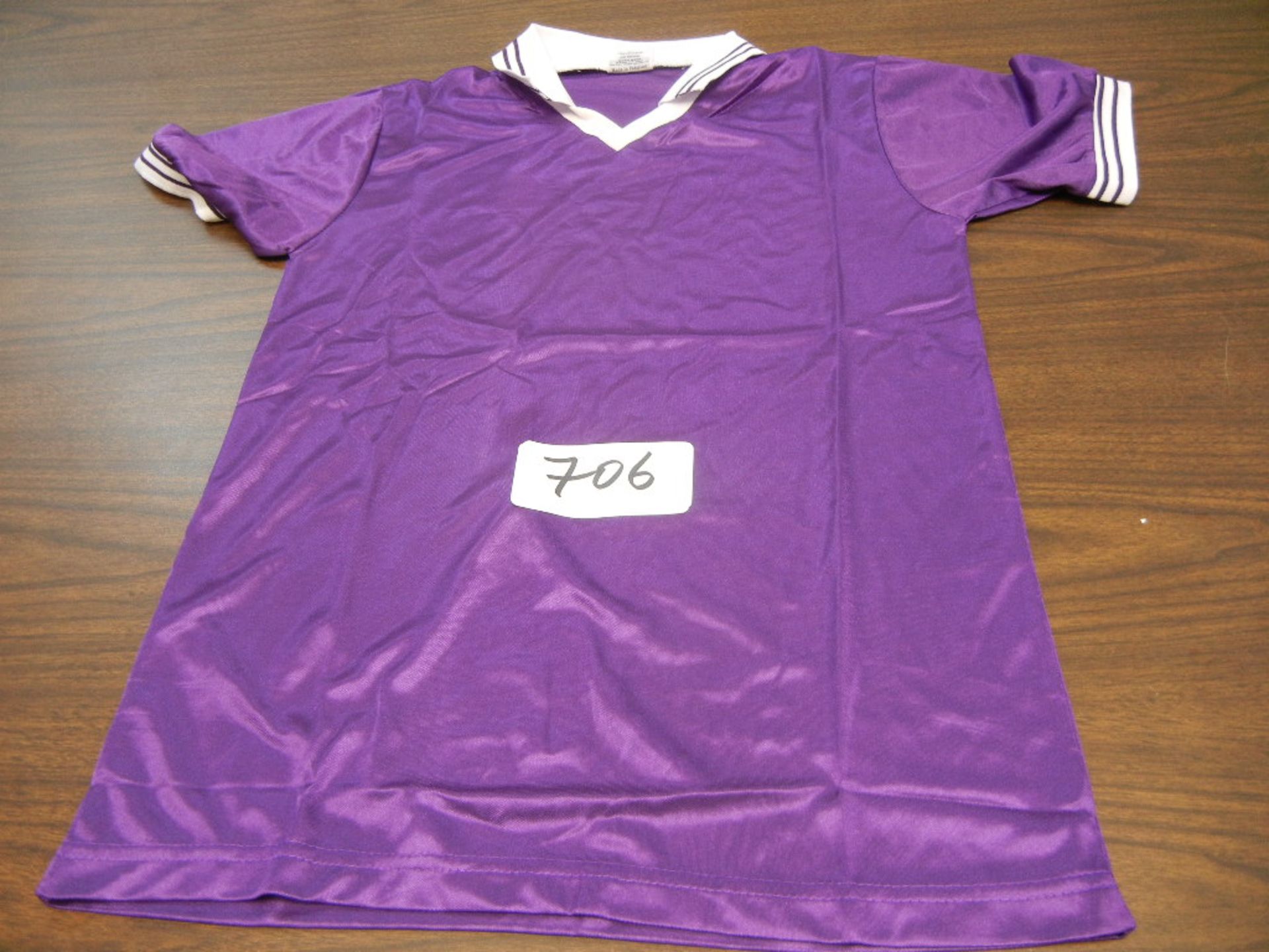 Youth Soccer Jersey 100% Polyester Hi-Sheen V-Neck, 1/4 Sleeves, Knit Collar VKM# Y696