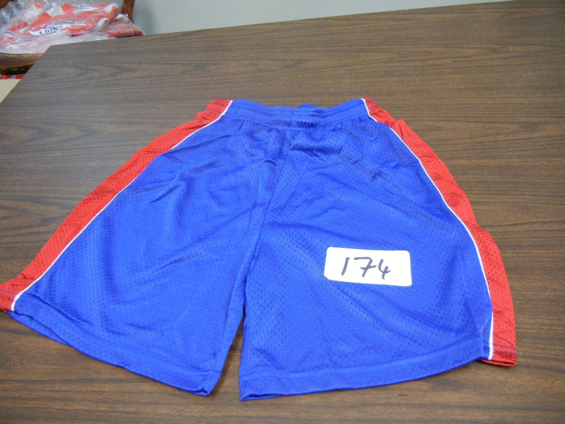 Youth 100% Nylon Tricot Mesh Lacrosse Short, Contrasting Trim All M/L VKM#Y751 Royal/Scarlet/White